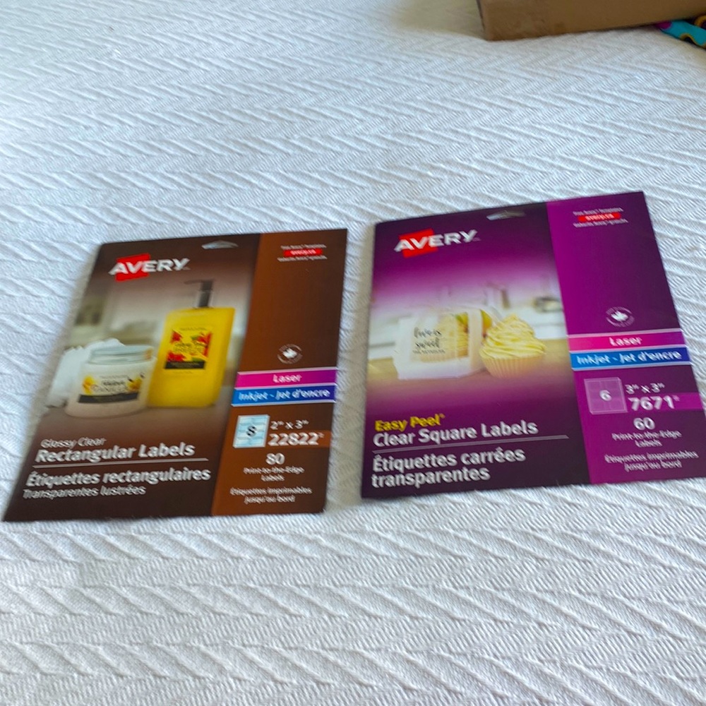 NWT Avery labels x 2.